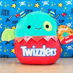 Squishmallow Zelic the Monster Bat in Twizzlers Custom 8" Halloween Plush NWT